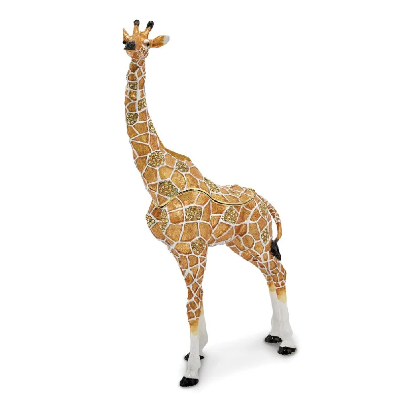 Price Fest Bejeweled Large Giraffe Trinket Box with Charm Pendant