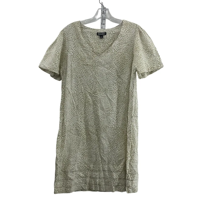 Amazing Deals Nicole Miller Linen Speckled Women's SS Shift Dress L Beige/Cream Preowned Amazing Deals Nicole Miller Linen Speckled Women's SS Shift Dress L Beige/Cream Preowned