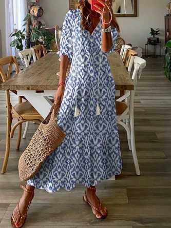 Huge Discounts Women's Shift Dress Short Maxi Dress half Sleeve Floral Print Summer Fall V Neck Casual Geometric Printed Dress MMr46 Huge Discounts Women's Shift Dress Short Maxi Dress half Sleeve Floral Print Summer Fall V Neck Casual Geometric Printed Dress MMr46