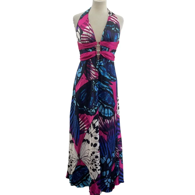 Special Offer BEATA STUDIO LA Pink & Blue Halter Women Butterfly Long Ball Gown Dress, Size 13 Special Offer BEATA STUDIO LA Pink & Blue Halter Women Butterfly Long Ball Gown Dress, Size 13
