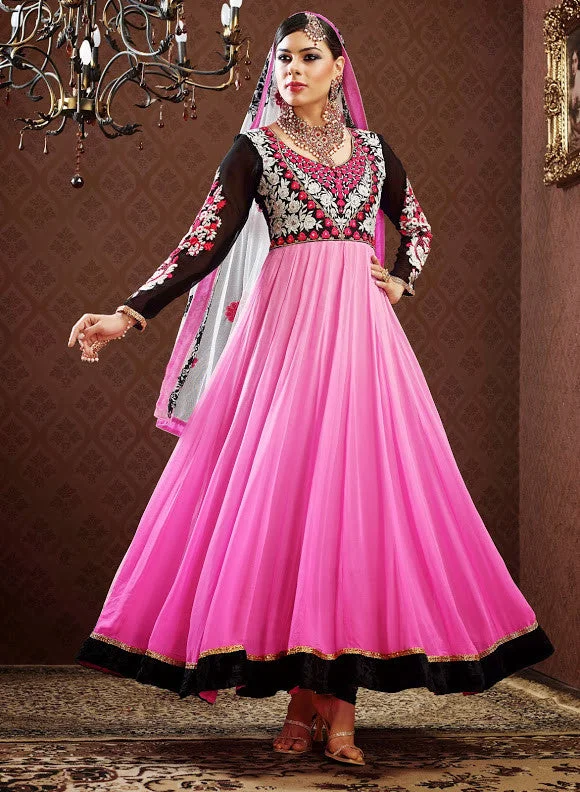 Super Sale Alluring Baby Pink Stylish Designer Anarkali