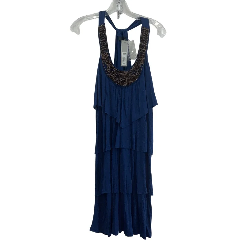 Great Deals Apt. 9 Blue & Brown Beaded Tiered Ruffle Women's Midi Tank Dress M New With Tags Great Deals Apt. 9 Blue & Brown Beaded Tiered Ruffle Women's Midi Tank Dress M New With Tags