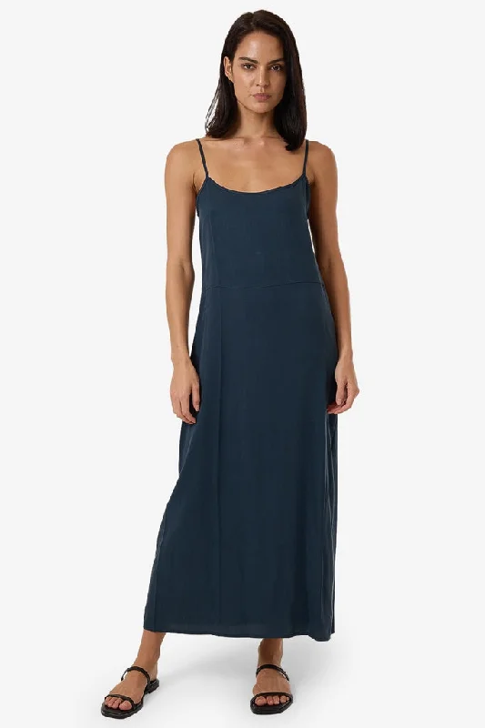 Don’t Miss Out Thrills Breezy Slip Dress Dark Slate