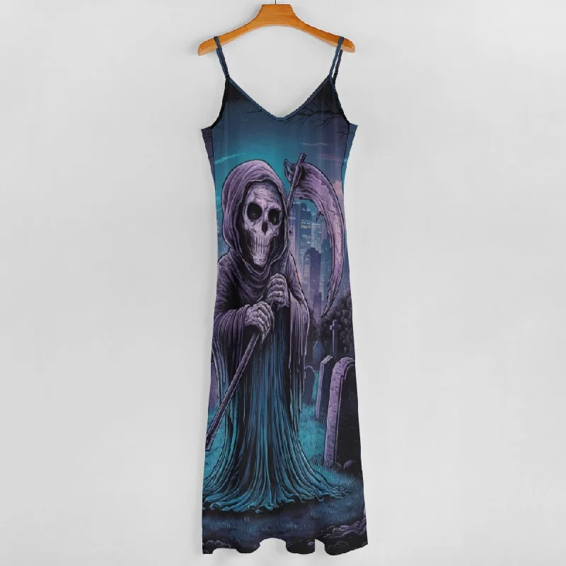 Deal Zone The Reaper Waits Sling Ankle Long Dress