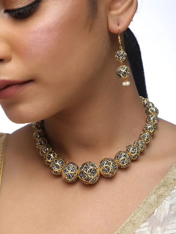 Limited Availability Disco Neckpiece With Earrings Set - MRR125