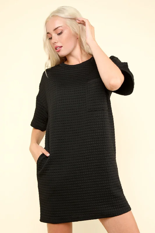 Price Blitz Wynonna Textured Front Pocket Dress