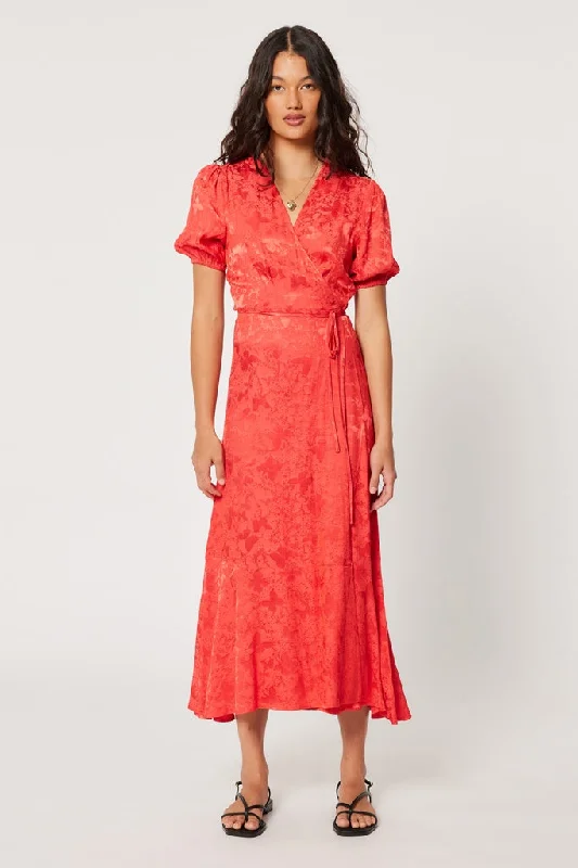Low Prices Rollas Verona Dress Jacquard Cherry