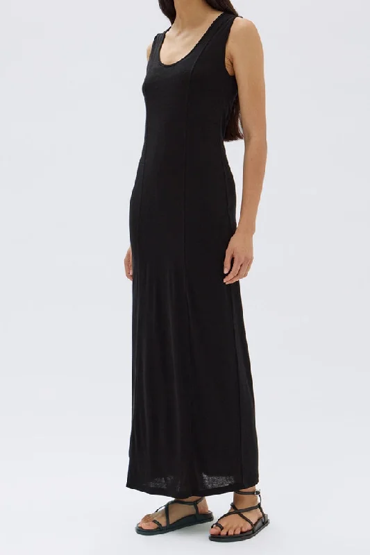 Year-End Clearance Assembly Penelope Jersey Midi Dress Black