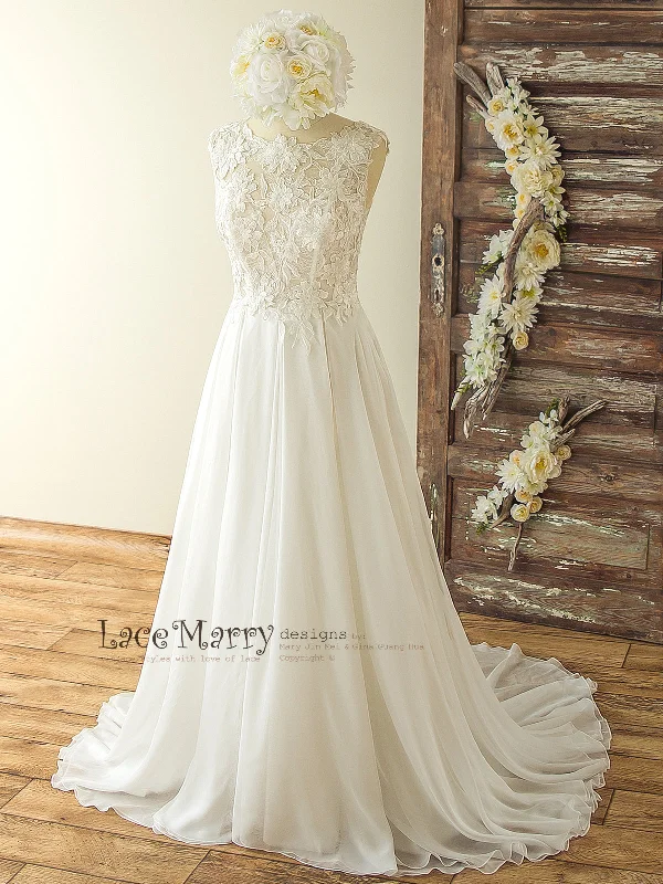 Price Drop Alert Romantic 3D Lace Wedding Dress in Bohemian Style