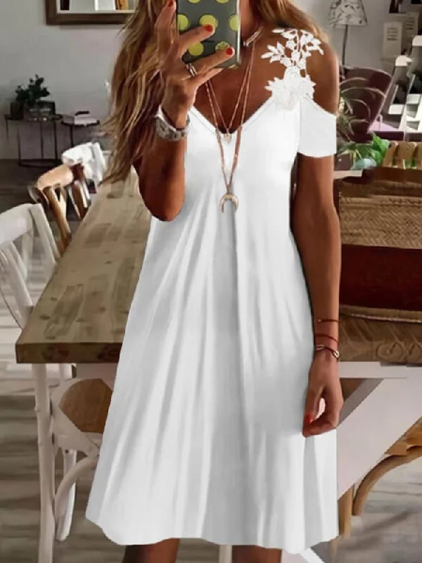 Early Access Casual Short Sleeve V Neck Dress  QM76