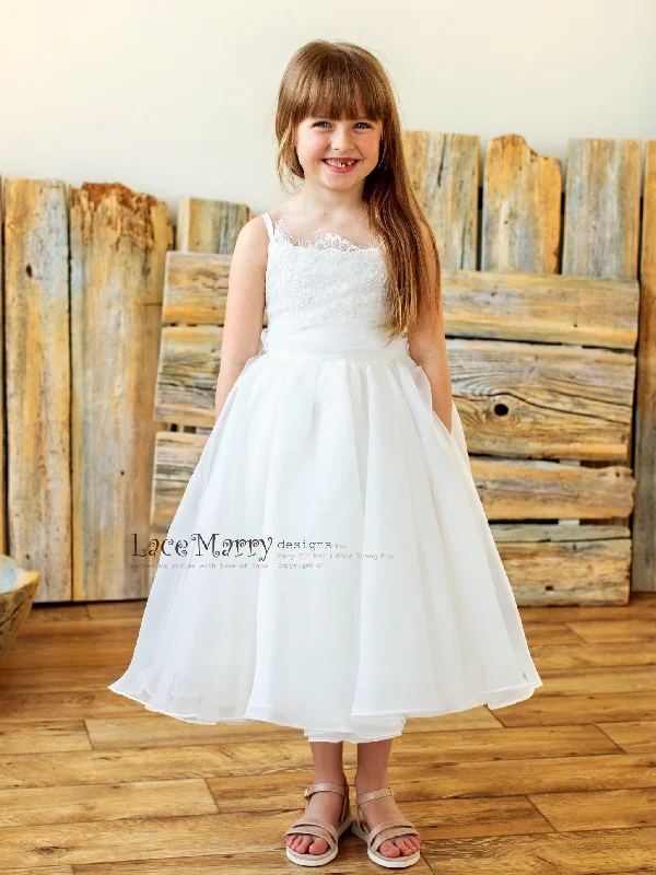 Stock Up and Save BIBI / Ivory Flower Girl Dress for Junior Bridesmaid with Lace Top Stock Up and Save BIBI / Ivory Flower Girl Dress for Junior Bridesmaid with Lace Top