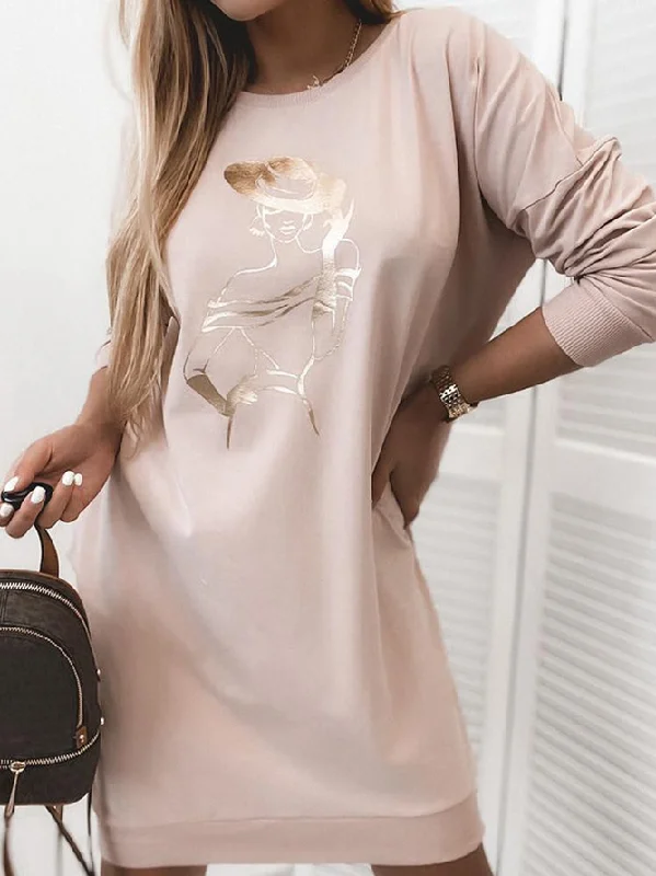 Special Price Casual Crew Neck Dress QMN50
