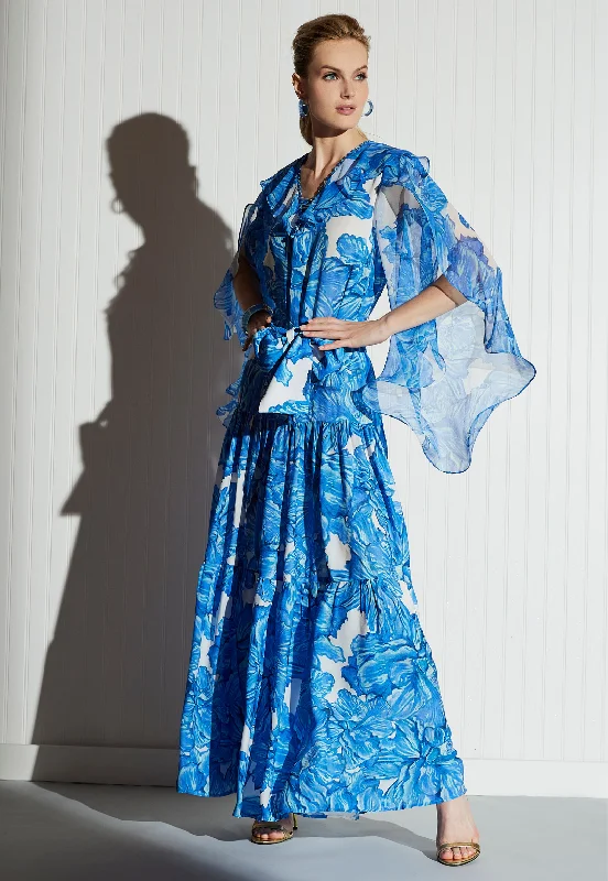Super Sale Tahlia Silk Dress in Tahitian Hibiscus