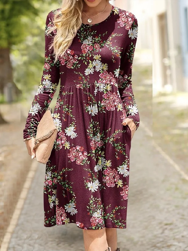 Special Promotion Boho Loose Crew Neck Dress OY100