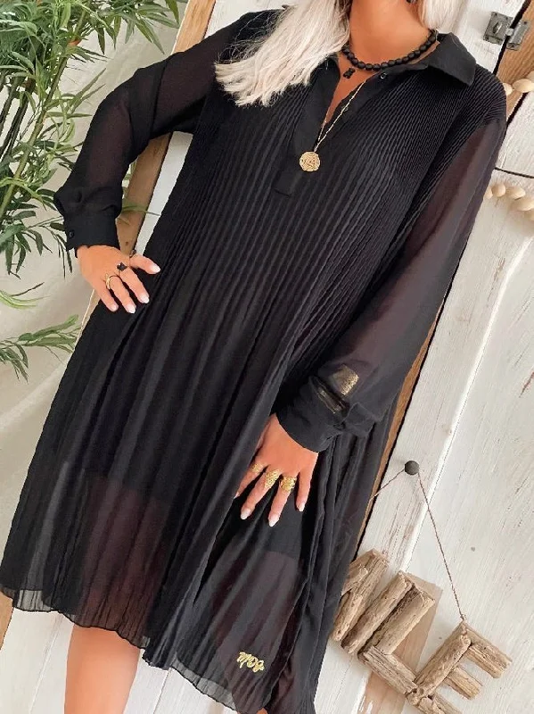 Last Chance V Neck Casual Plain Regular Fit Dress QMN14