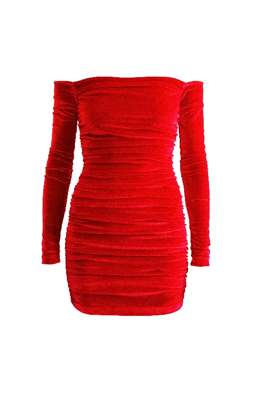 YEAR-End Sale Essential Velvet Mini Dress