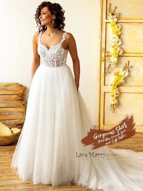 New Deals Gorgeous Hand Beaded Sweetheart Neckline Wedding Dress