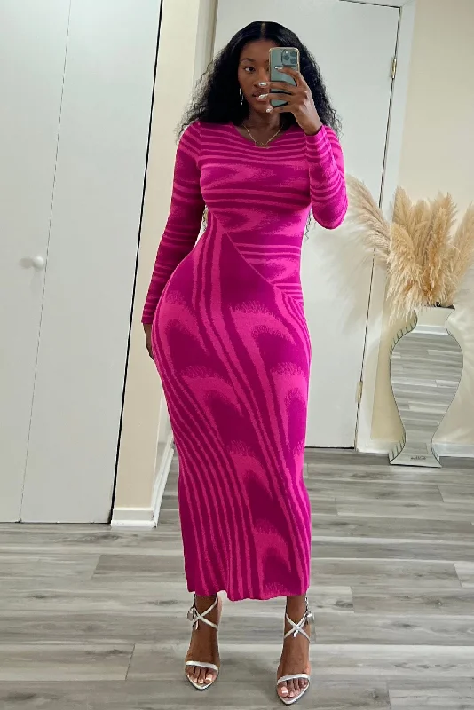 New Deals "ENTHRALLED" JACQUARD DRESS