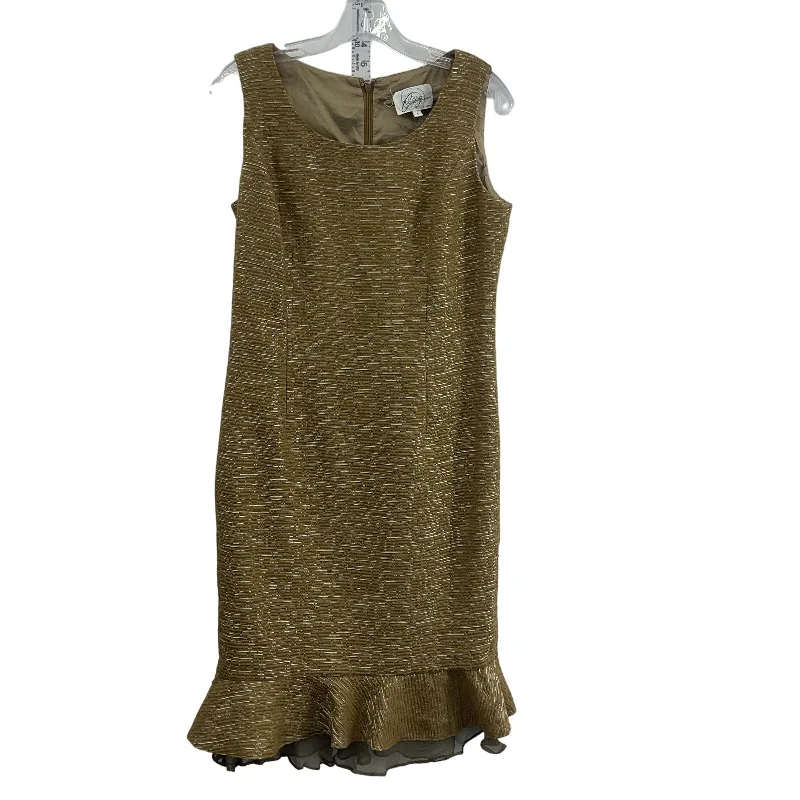 Limited Time Vintage 1960s Women's Celebrity Gold Tweed Midi Trapeze Dress, Size 8, Polyester Limited Time Vintage 1960s Women's Celebrity Gold Tweed Midi Trapeze Dress, Size 8, Polyester