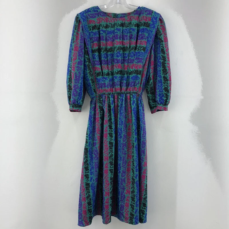 Price Smash VTG Jonathan Martin Blue Padded Shoulder LS A Line Midi Dress Women Size 9/10 Price Smash VTG Jonathan Martin Blue Padded Shoulder LS A Line Midi Dress Women Size 9/10