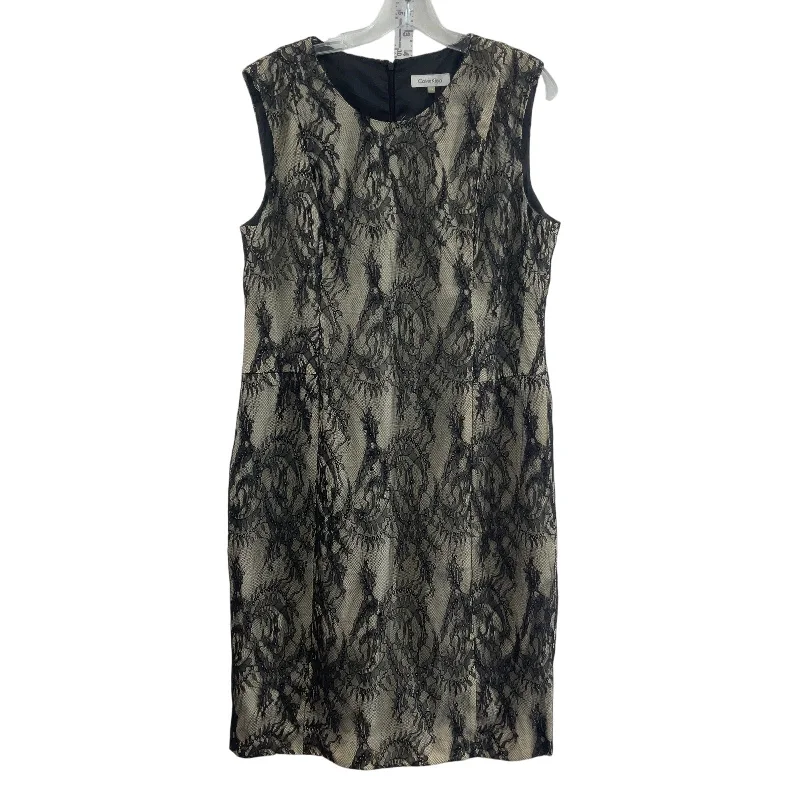 Exclusive Offers Calvin Klein Size 14 Floral Lace Women's Black/Cream Midi Sheath Dress NWT Exclusive Offers Calvin Klein Size 14 Floral Lace Women's Black/Cream Midi Sheath Dress NWT