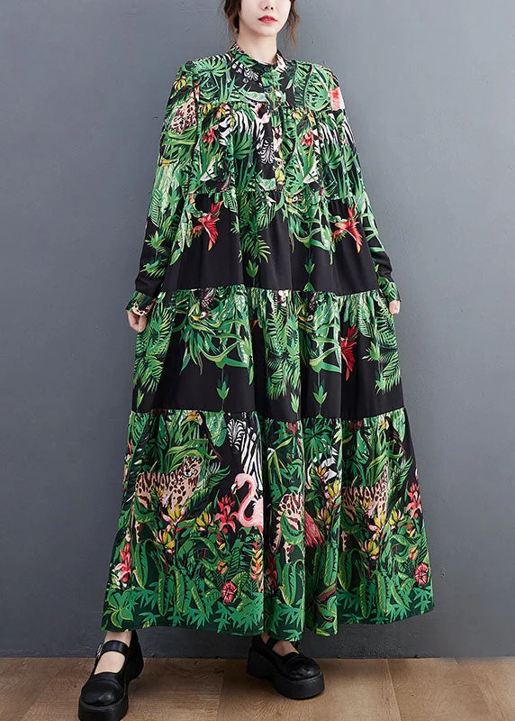 Friends and Family Sale Women Green Oversized Patchwork Exra Large Hem Cotton Holiday Dress AC2094 Friends and Family Sale Women Green Oversized Patchwork Exra Large Hem Cotton Holiday Dress AC2094