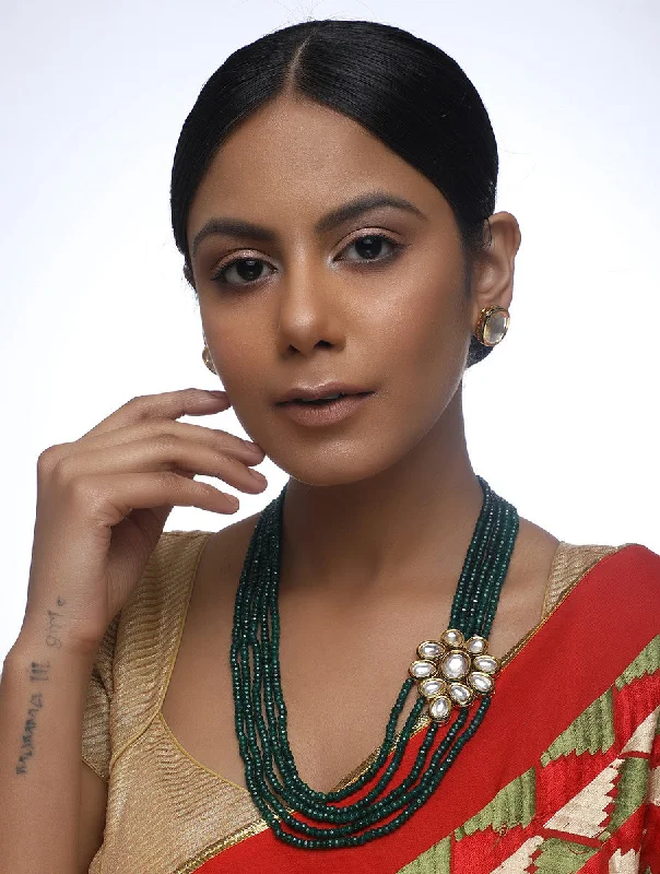 Savings Event Kundan Side Clip Neckpiece With Studs - MRR99