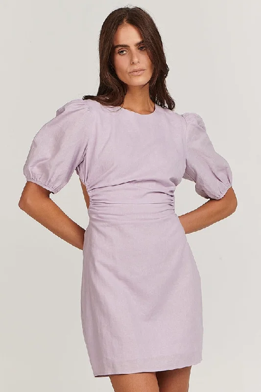 Online Exclusive Charlie Holiday Healey Mini Dress Lilac