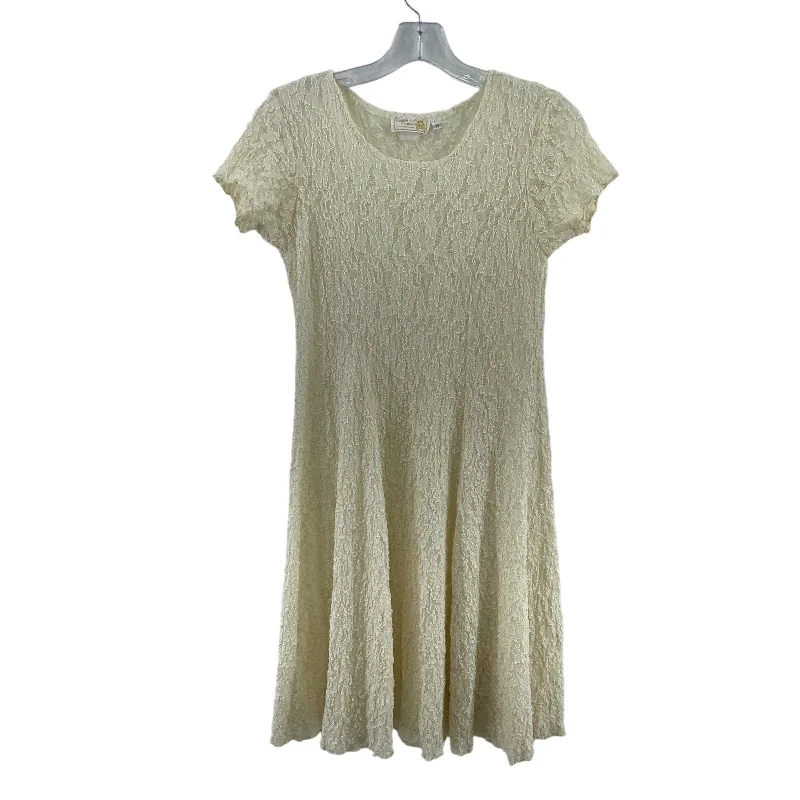 Mega Deal Cassie's Creations Vintage Cream Lace Stretchy Dress Women’s Size 10 Preowned