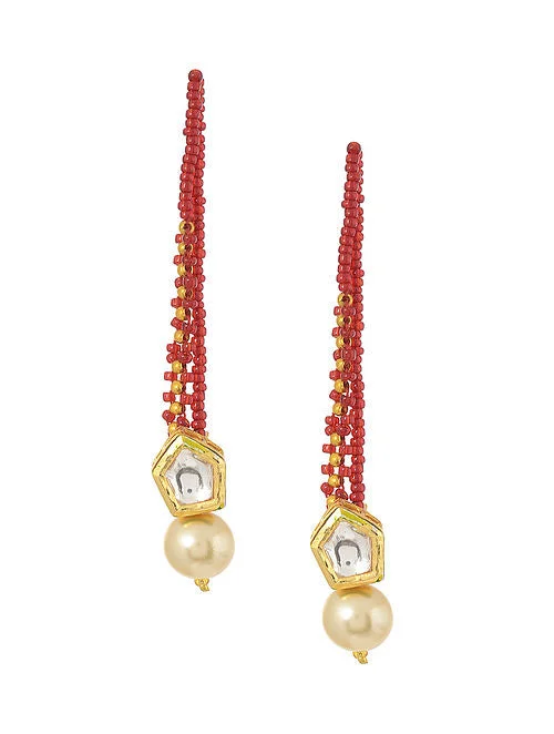 Don't Wait Kundan Studs Pearl - MRR245