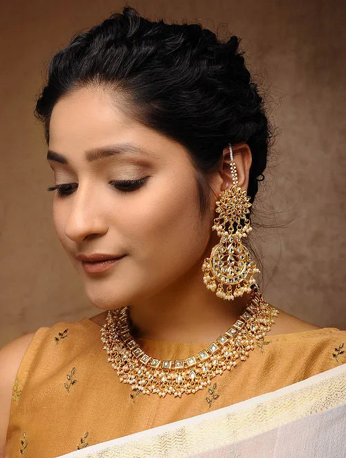 New Arrival Kundan Neckpiece With Earrings - MRR286