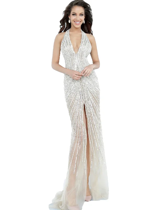 Clearance Event Jovani Nude Beaded Sexy Jovani Prom Dress