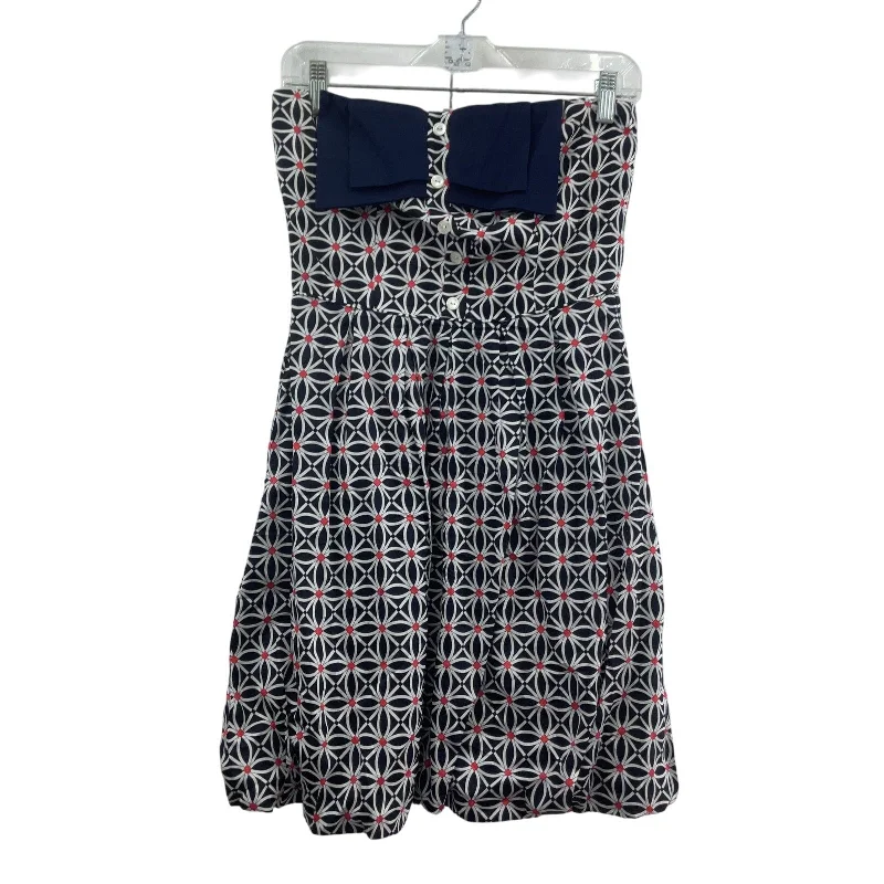Get It Before It’s Gone Trina Turk Blue White Women Strapless Abstract A-Line Dress, Cotton, NWT, Size 2