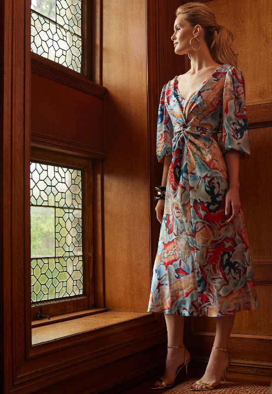 Take Advantage Veronique Silk Dress in Koi