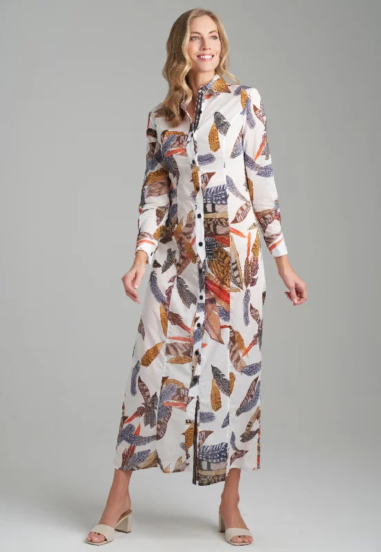 Amazing Deals Kathe Cotton Dress in White Fantasia