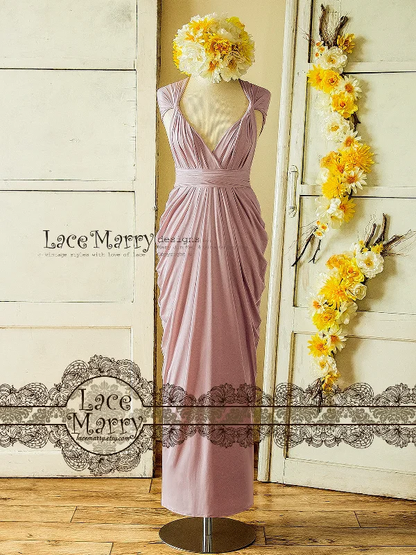 Price Meltdown Lavender Pink Bridesmaid Dress with Multiway Top