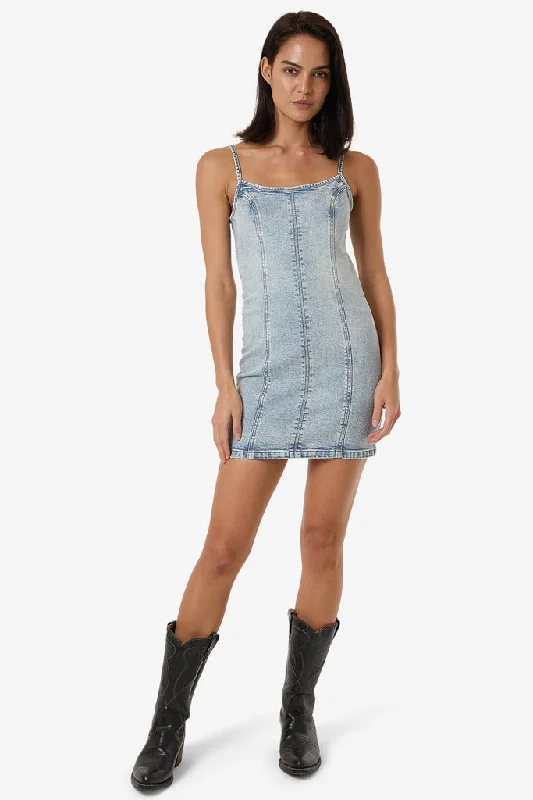Seasonal Clearance Thrills Rory Mini Denim Dress Tainted Blue