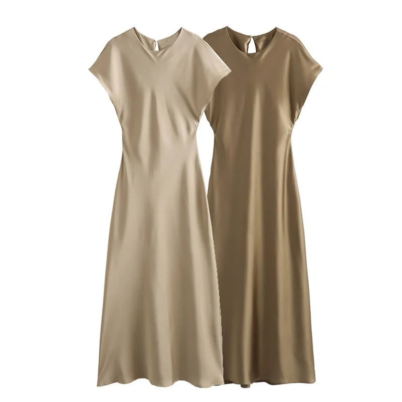 Lowest Price Elegant Keyhole Back A-Line Robe Sleeveless Female Long Dresses