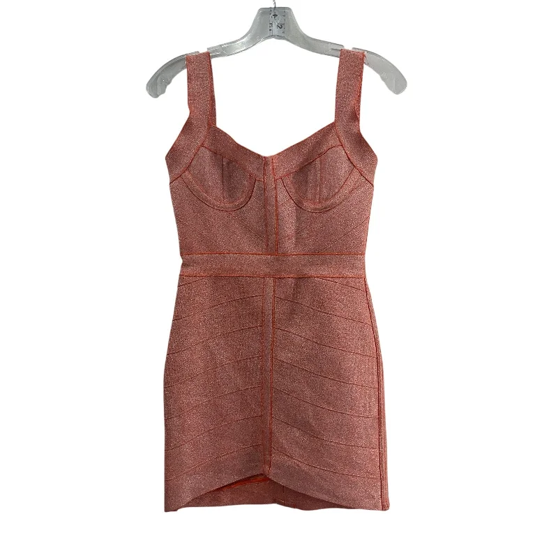 Low Prices BCBG Orange & Silver Glimmer Women's Sleeveless Bodycon Dress L, Rayon, Preowned Low Prices BCBG Orange & Silver Glimmer Women's Sleeveless Bodycon Dress L, Rayon, Preowned