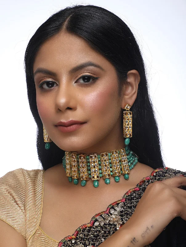 Grand Opening Sale Emerald Stone Kundan Choker - MRR27