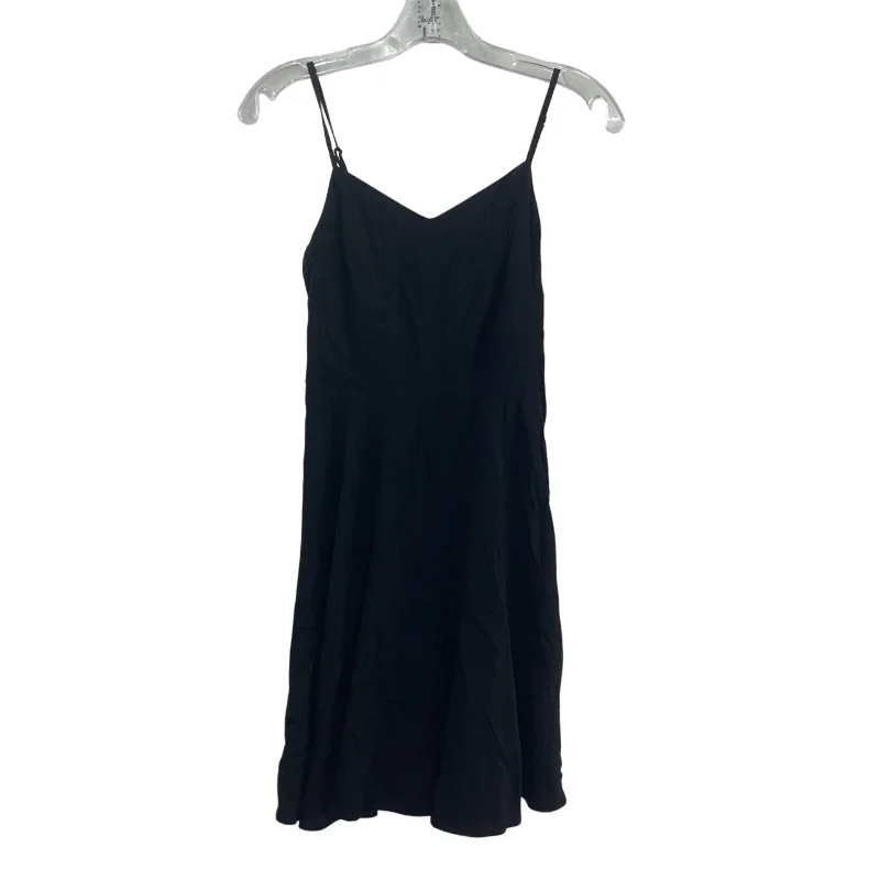 Deal of the Day Gap Women's Solid Black Midi V Neck A-Line Tank Dress - One Size, New With Tags