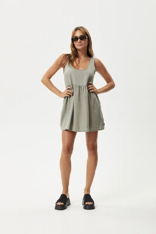 Blowout Sale Afends Jesse Hemp Mini Dress Olive