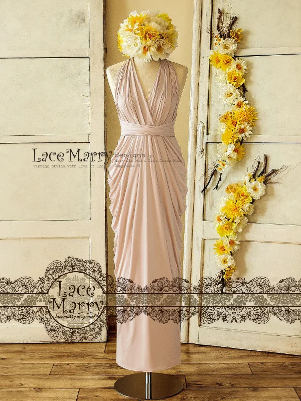 Super Deal Nude Blush Infinity Dress for Bridesmaids Party
