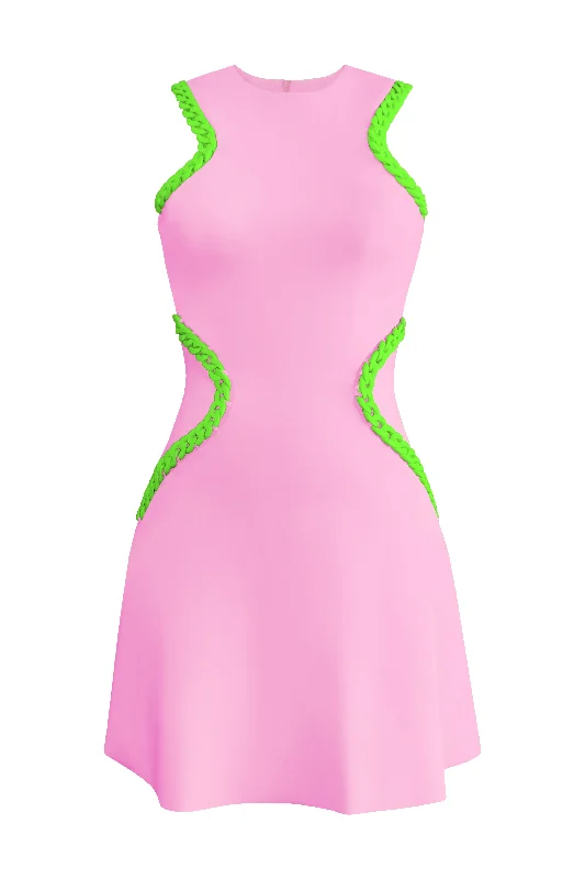 Blowout Sale A-Line Dress with Chain Outlines