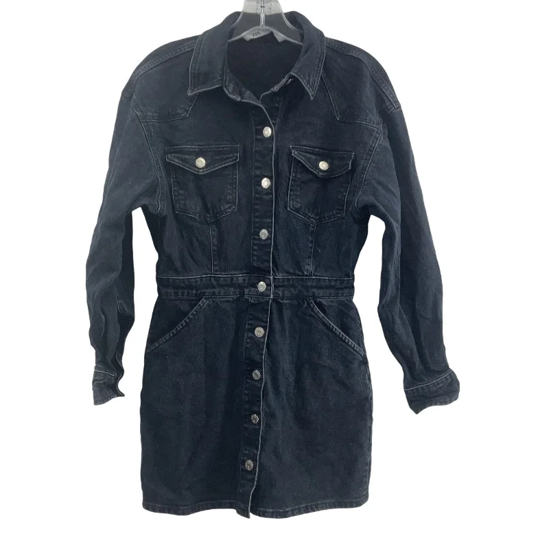 Price Rollback Zara Black Cotton Shirt Denim Women's Long Sleeve Dress Midi Size S Preowned Price Rollback Zara Black Cotton Shirt Denim Women's Long Sleeve Dress Midi Size S Preowned