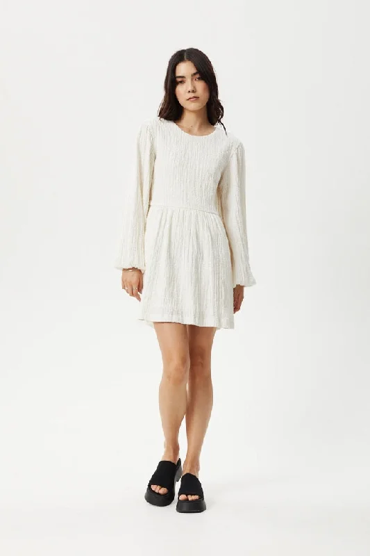 Hot Deal Afends Focus Hemp Seersucker Mini Dress White