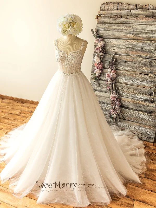 Limited Quantity Princess Corset Wedding Dress with Sweetheart Top