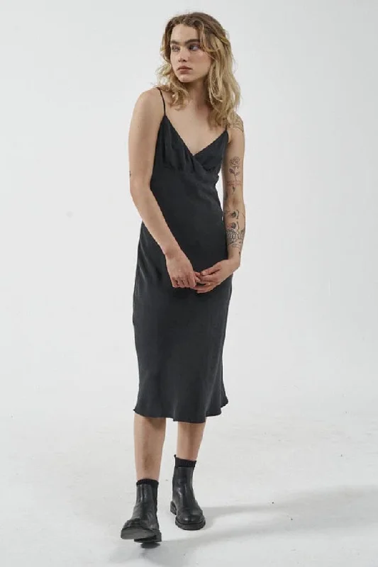 Exclusive Savings Thrills Nina Slip Dress Antique Black
