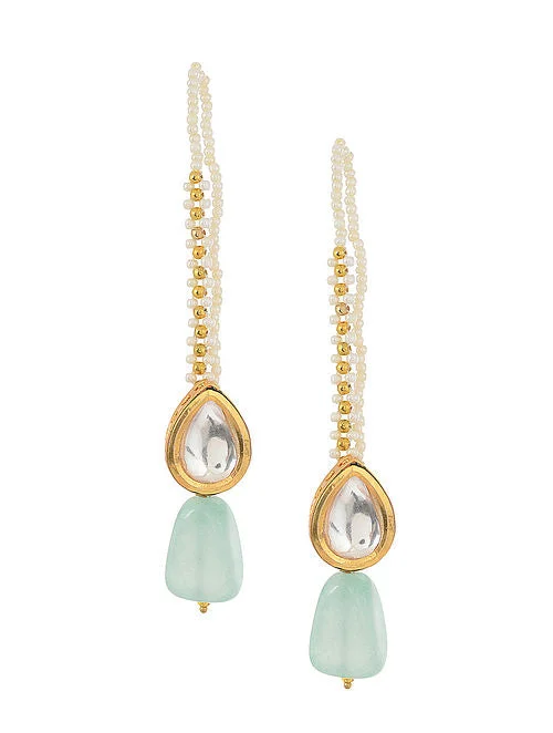 Discount Deals Kundan Studs Mint Green - MRR244