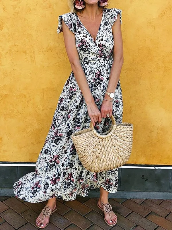 Special Offer Floral Casual Elastic Band Dress AA50